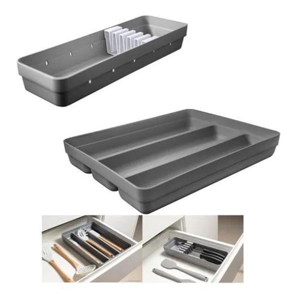 Kit Organizador Porta Talheres Mais Porta Facas Gavetas
