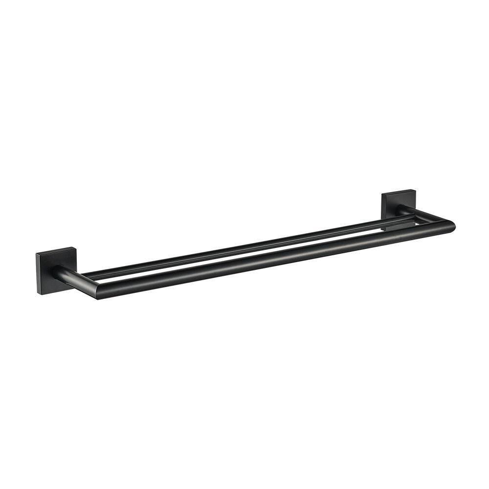 Toalheiro Loren Loft Square Preto 52x596x120mm