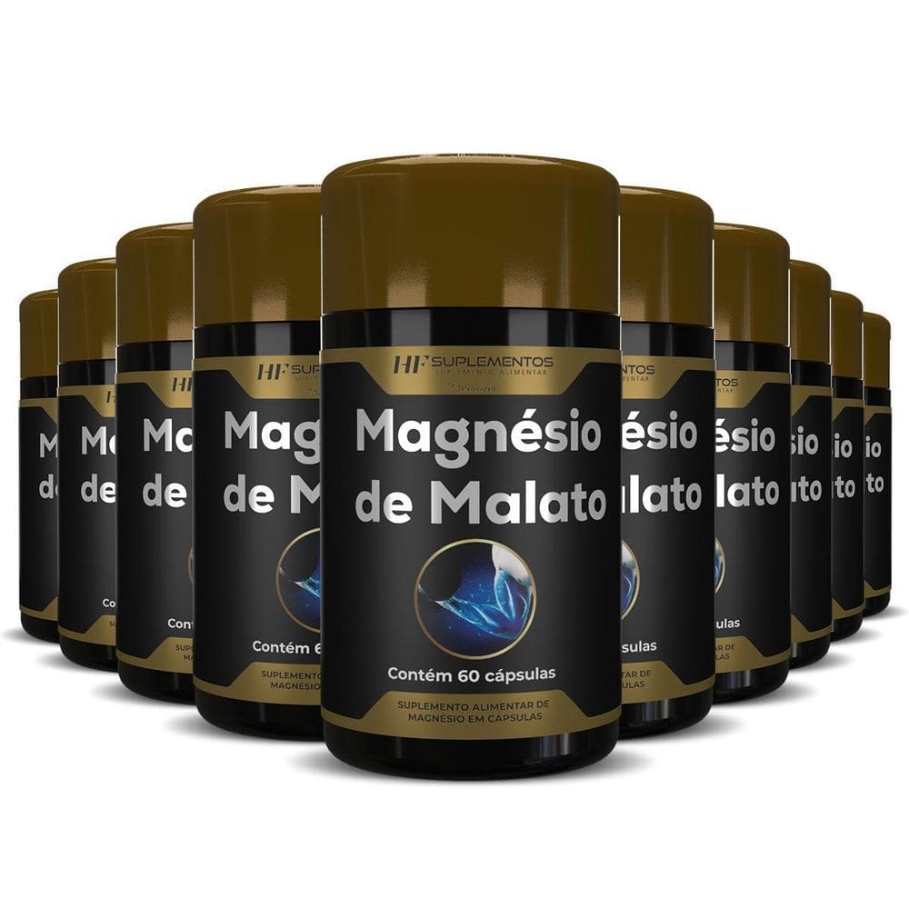 10X Magnesio De Malato Premium 60 Caps Hf Suplementos