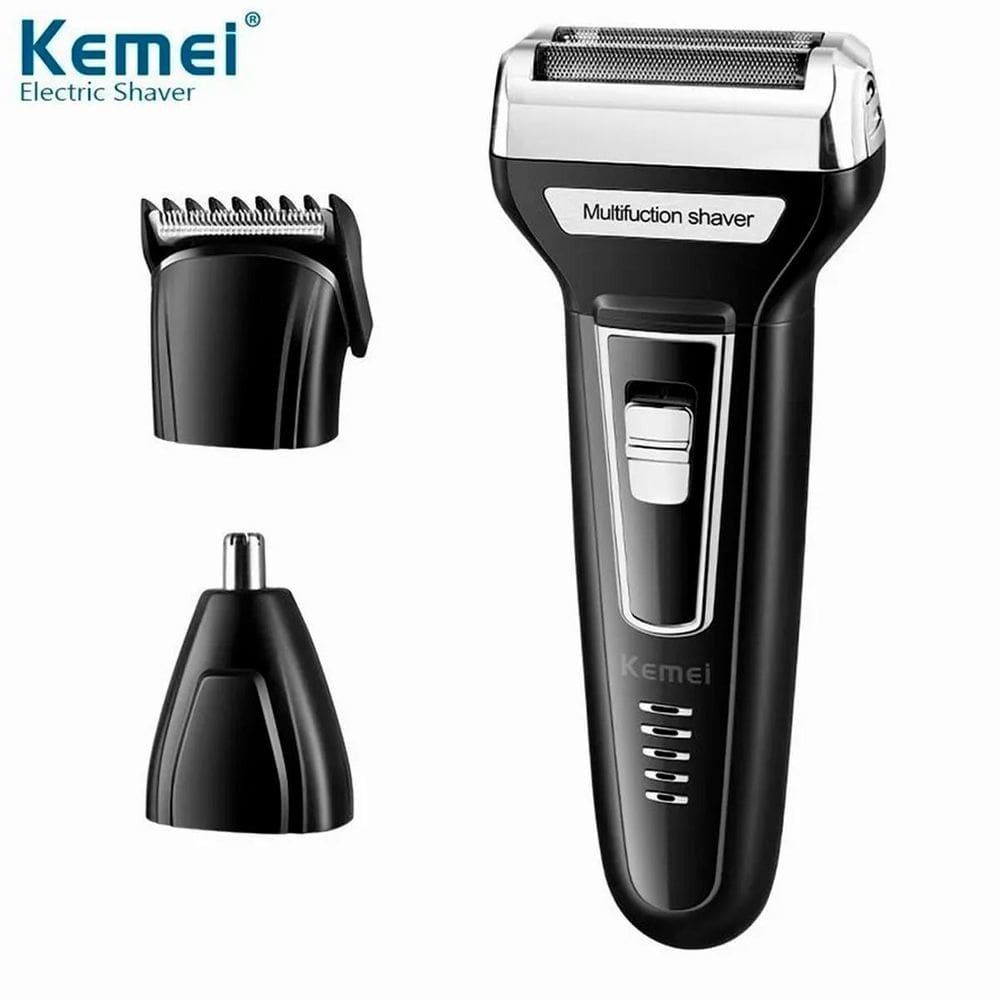 Máquina 3 Em 1 Kemei Para Barbearia Moderna