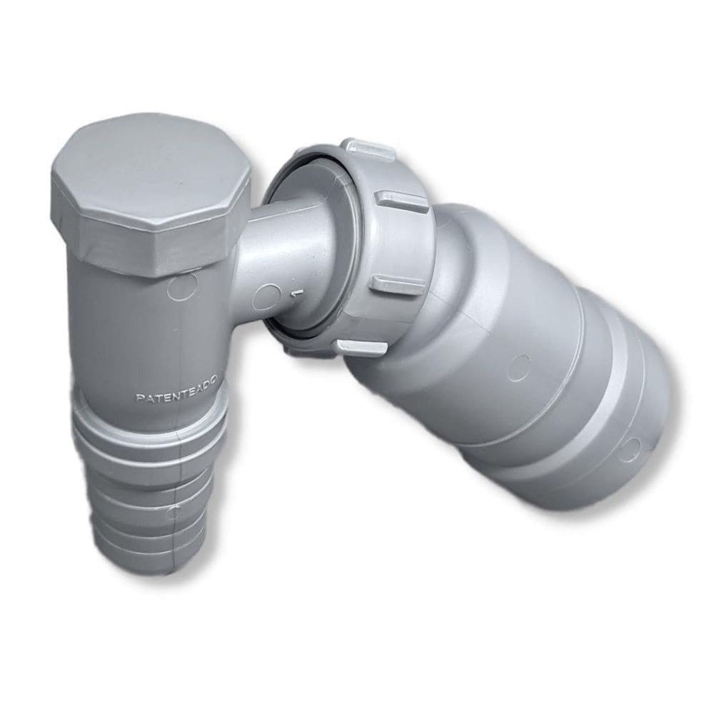 Adaptador Máquina Lavar Roupa 45º Com Retenção 38Mm E 40Mm