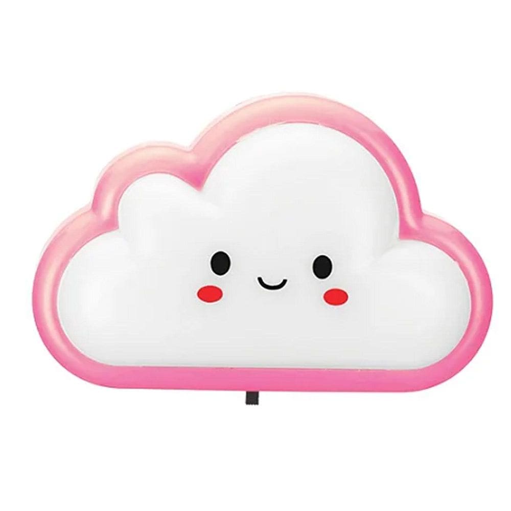 Abajur De Tomada Infantil Luz Noturna Led Nuvem - Rosa