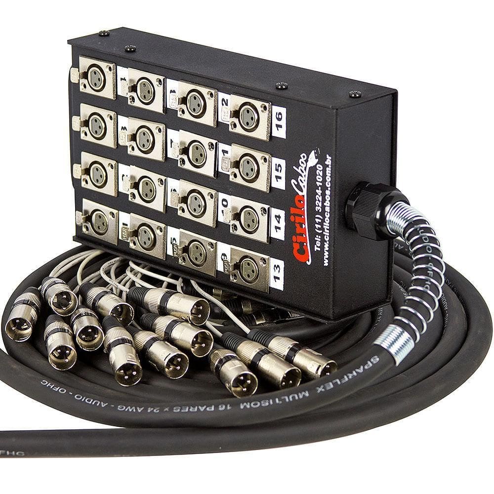 Medusa 16 Vias Montada Com Conectores Cirilo Cabos 35 Metros