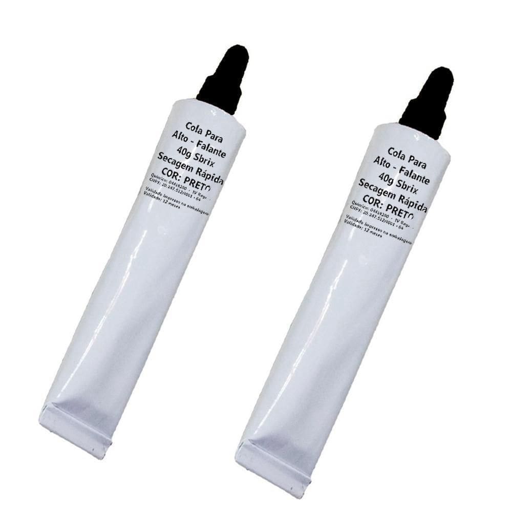 Cola Para Alto-Falante 40G Sbrix Cor Preta Com 2 Unidades