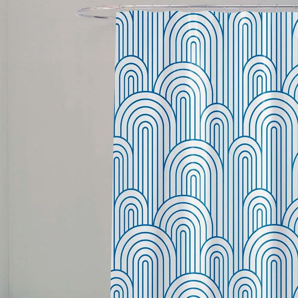 Cortina Box Banheiro Tecido Poliéster 198X180 Estampada Uzoo