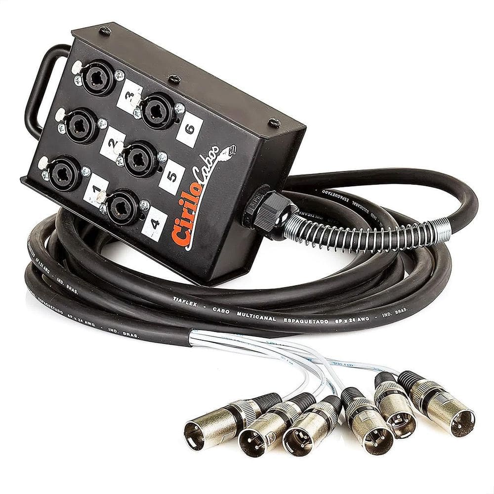 Medusa 6 Vias Com Conectores Combo - Cirilo Cabos - 5 Metros