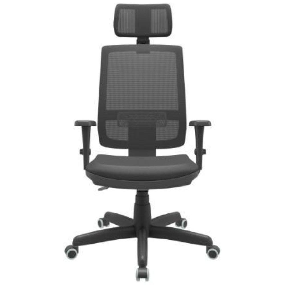 Cadeira Presidente Brizza Back 3D Sintetico Apoio Plaxmetal