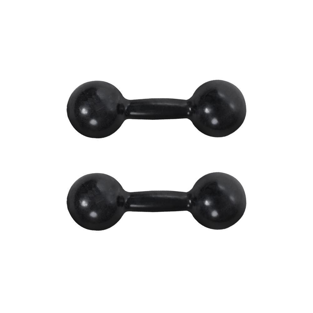 Par De Halte Bola Emborrachado 9Kg Academia Treino Fitness