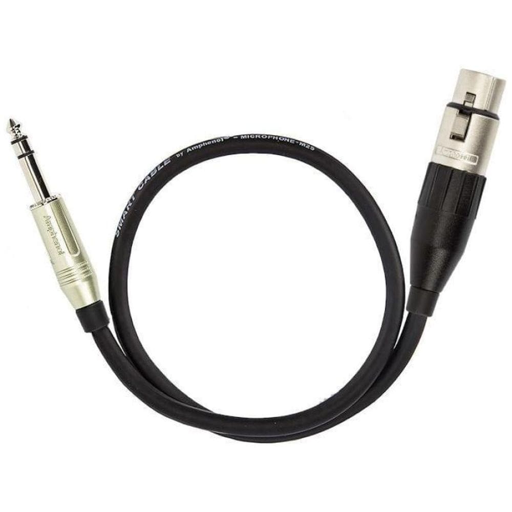 Cabo De Microfone P10 Estéreo Para Xlr Fêmea Amphenol 50Cm