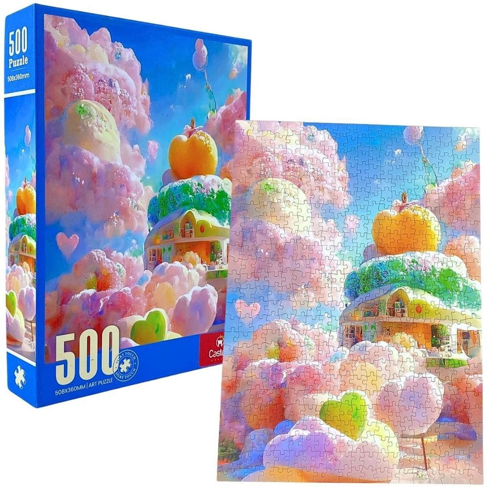 Quebra Cabeça 500 Peças Casa Arco Iris De Algodao Castela