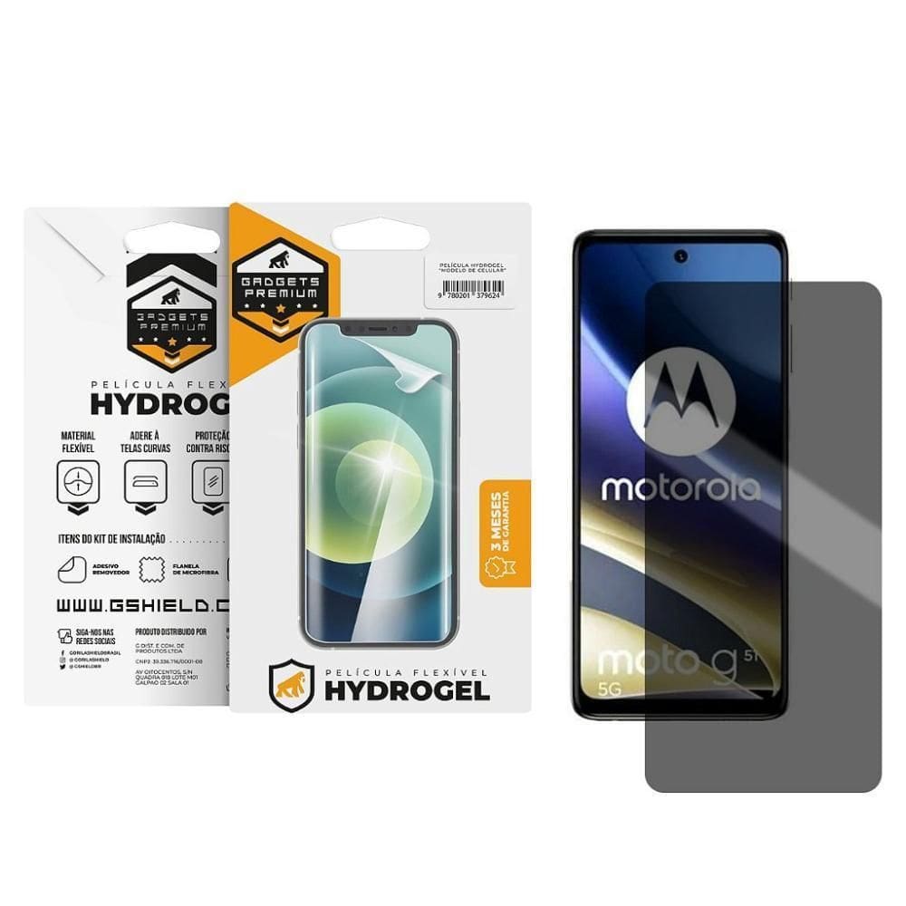 Película Motorola G51 5G - Privacidade Hydrogel - Gshield
