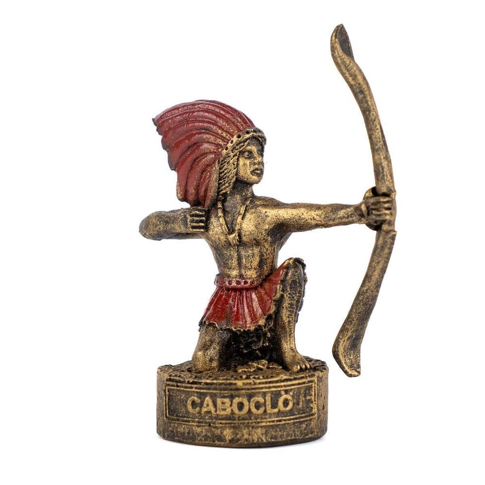 Escultura Caboclo Vintage 8 Cm- Escolha A Cor