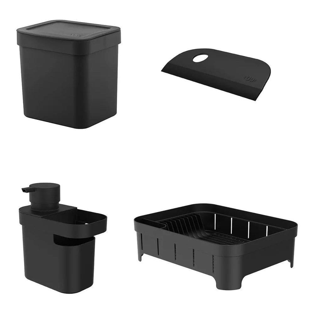 Organizadores De Pia Lixeira Escorredor De Pratos Rodo Kit