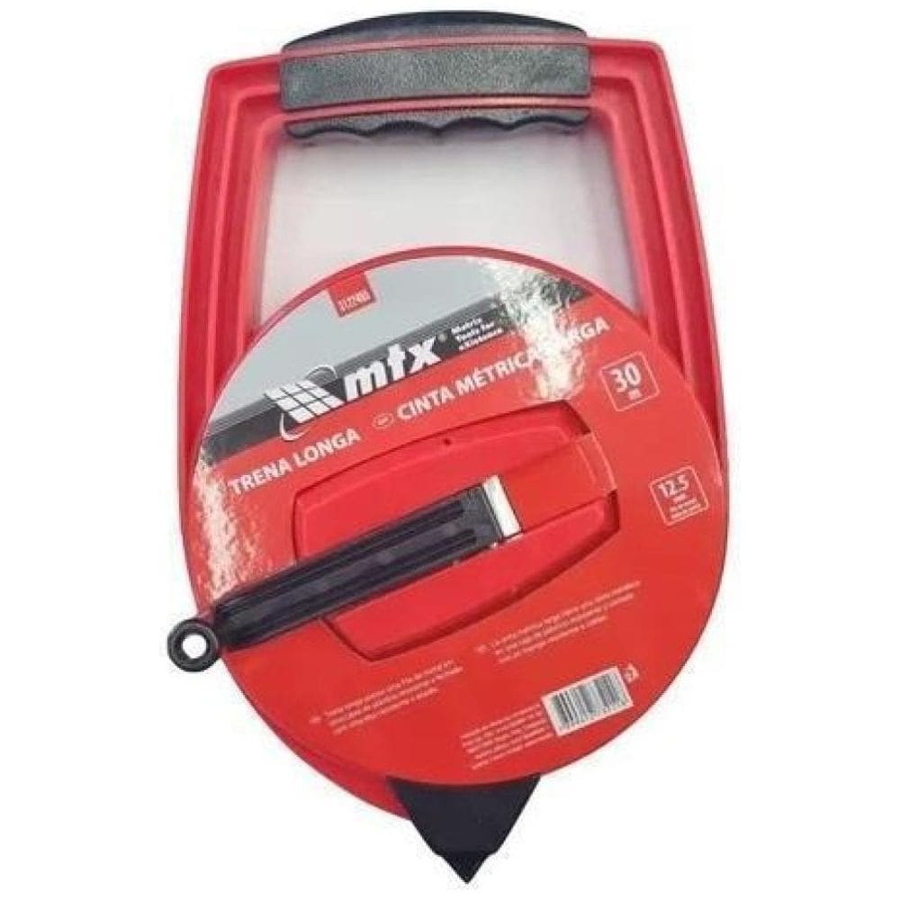 Trena Longa Fita De Aço Métrica 30 Metros Com Manivela