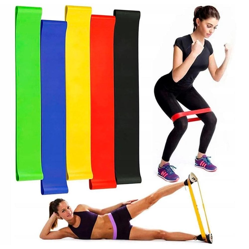 Kit 5 Elásticos Extra Forte Para Exercícios E Treino