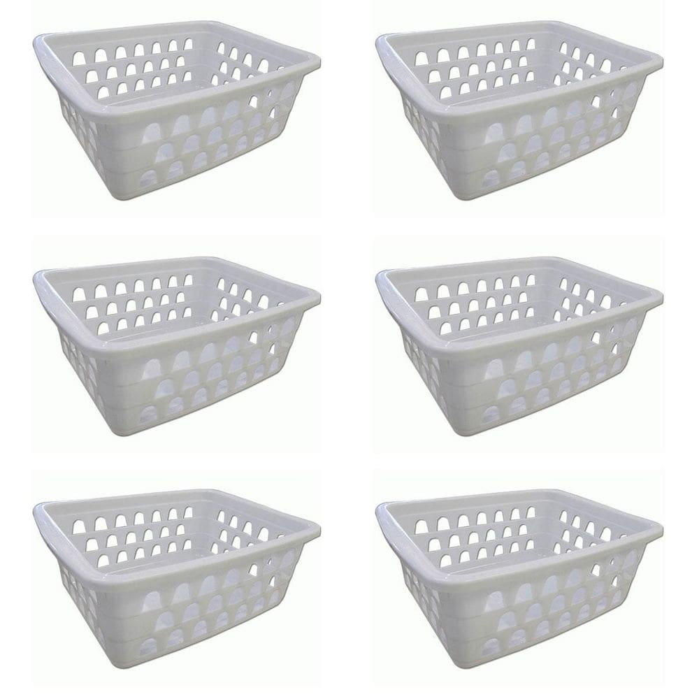 Cesto Organizador Multiuso Médio Branco Kit 6 -0593 Uninjet