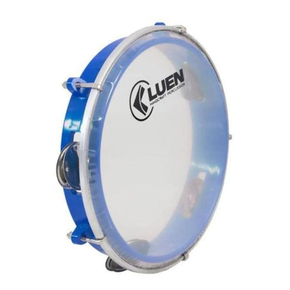 Pandeiro Luen 8 Junior Pele Cristal Abs Platinelas De Inox C