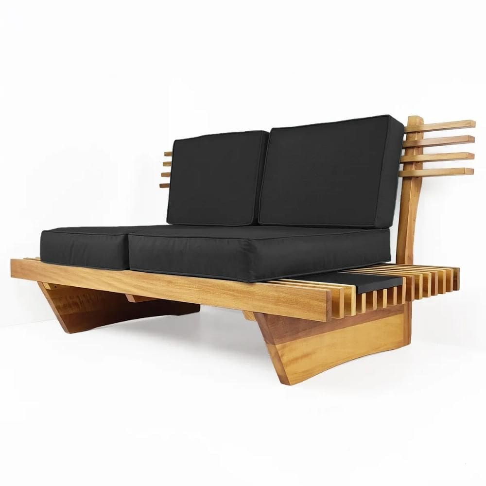 Sofá 2 Lugares Xangai Madeira Nobre Sala Moderna