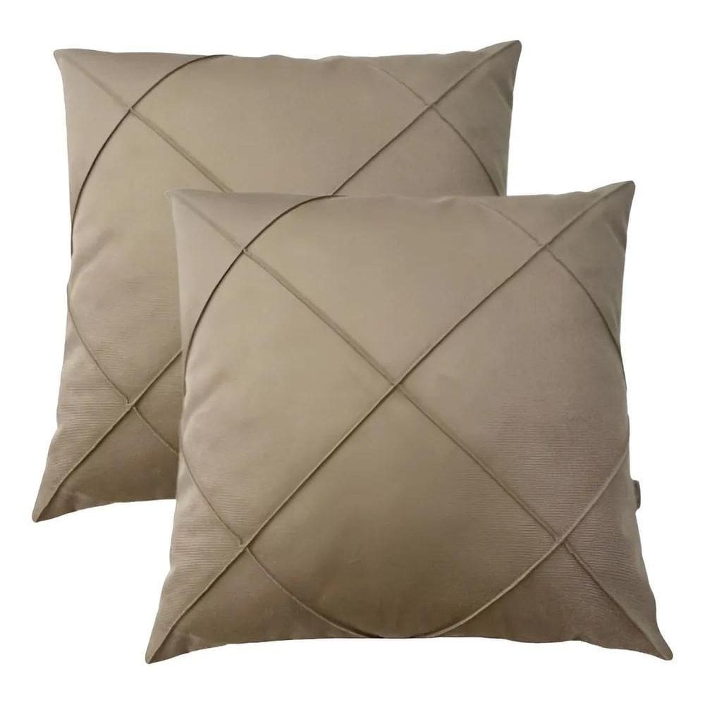 Capa Almofada Suede Drapeada Macia- Decorativa 45X45 -Par
