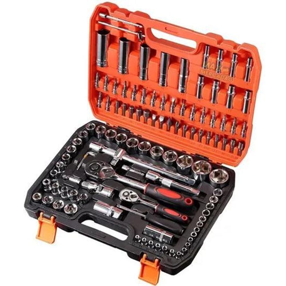 Maleta De Ferramentas Com Kit De Jogo De Chaves 94 Peças.