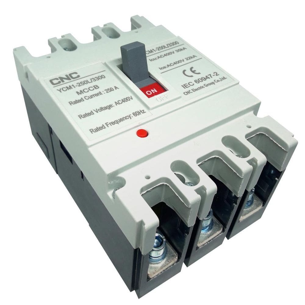 Disjuntor Caixa Moldada YCM1-250L 250A - Proteção de Corrente e Curto-Circuito