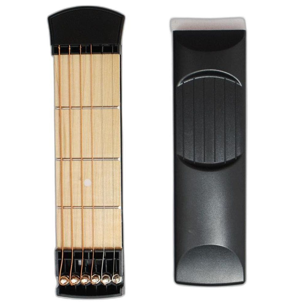Guitarra Violão Portátil de Bolso 4 Trastes Trainer Preto