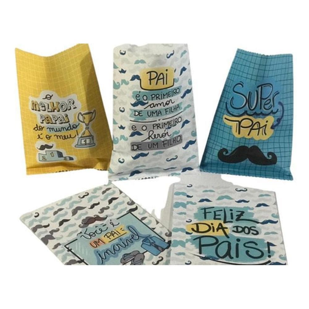100 Saquinhos Dias Dos Pais Embalagem Lembrancinha