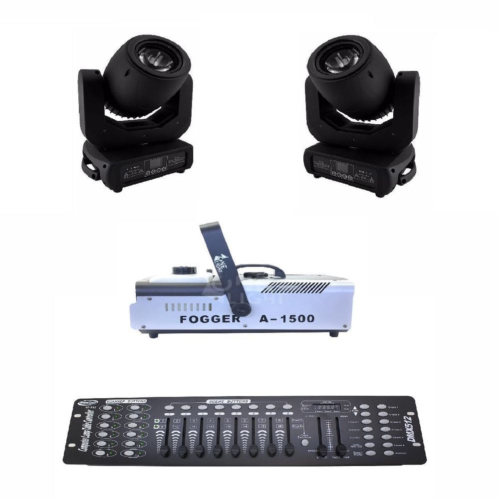 Kit 2 Moving Spot Led 150W + Dmx 512 + Maquina De Fumaça