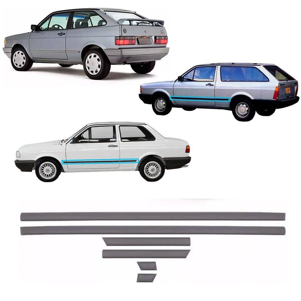 Friso Lateral Vw Gol Saveiro Voyage Cinza Escuro 89/95