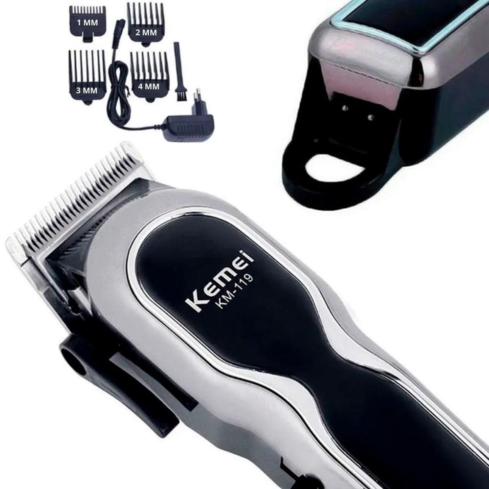 Maquininha Kemei Para Barbearia Compacta E Forte