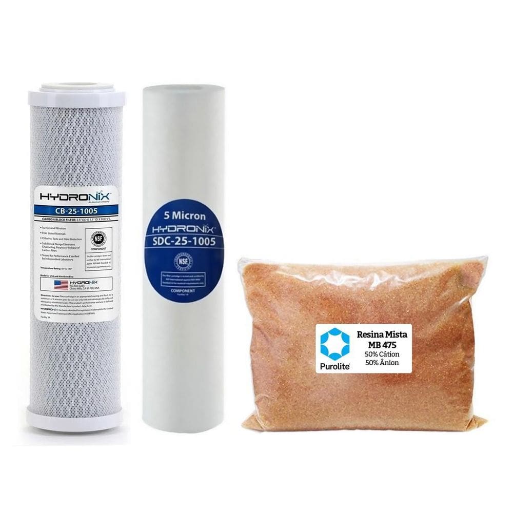 Kit Deionizador Hydronix 3 Estágios Mb475 Aquarismo