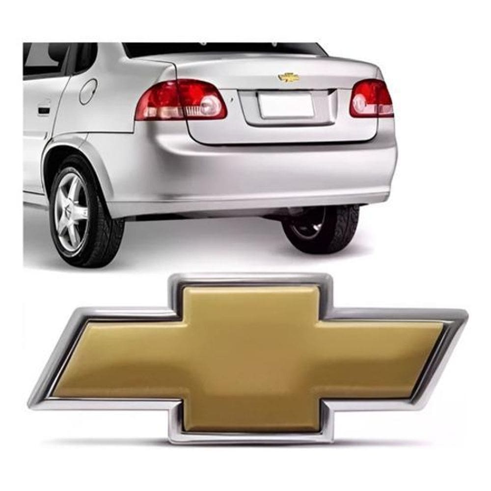 Emblema Gravata Dourada Mala Corsa Classic Sedan 2011 A 2016