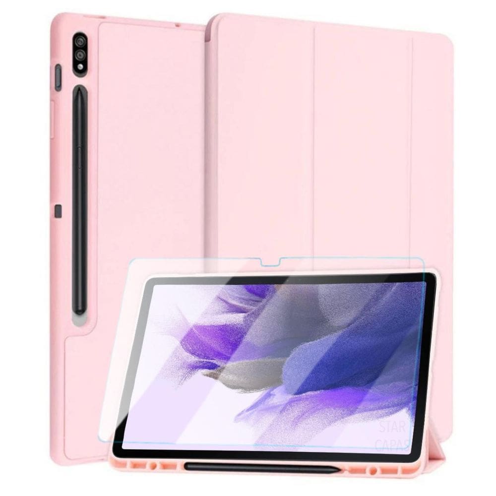 Capinha Magnética Slot Caneta Para Tab S7 Fe 12.4 + Película