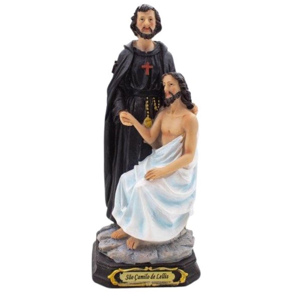 Imagem São Camilo De Léllis Importada Resina 21 Cm