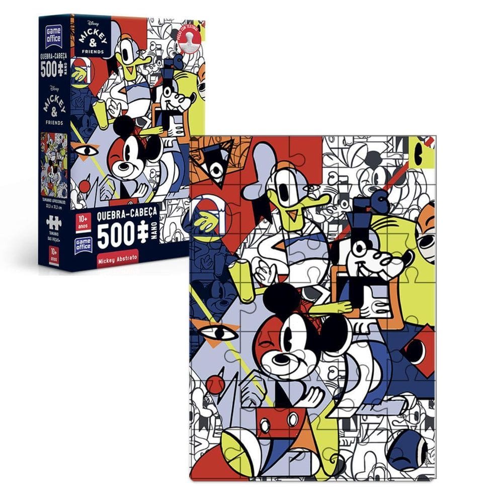 Quebra Cabeça Nano Mickey Abstrato 500 Pçs 3355 Game Office