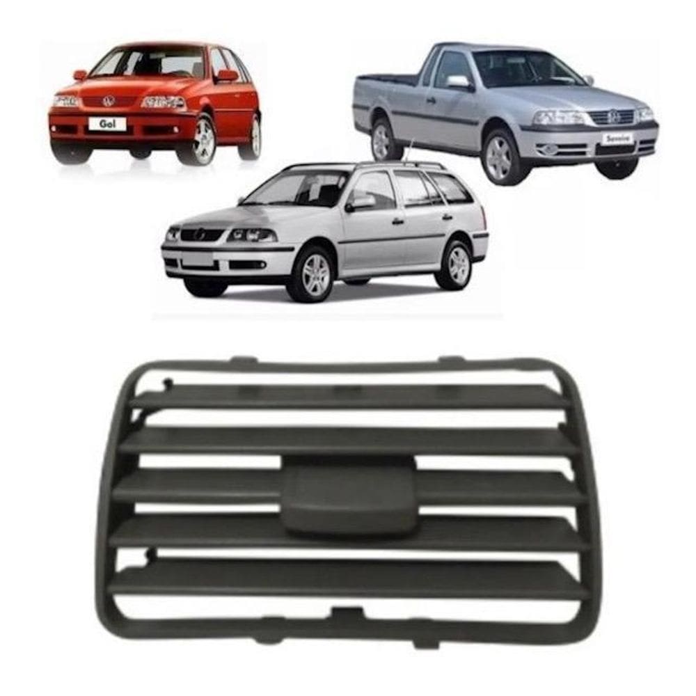 Tela Grade Difusor De Ar Painel Gol Saveiro Parati G3 Cinza