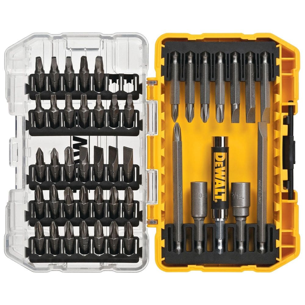 Conjunto de chaves de fenda DEWALT DW2166 com estojo resistente de 45 peças