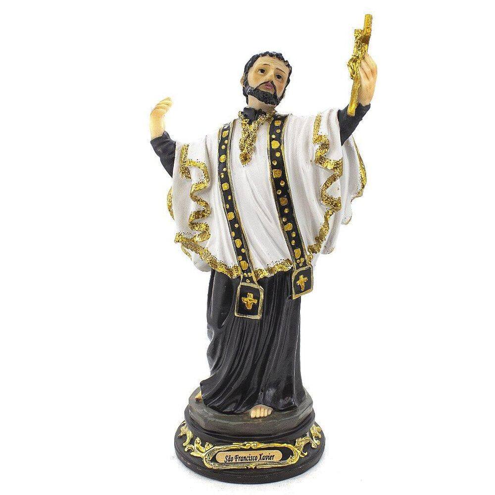 Estátua São Francisco Xavier Importada Resina 21 cm