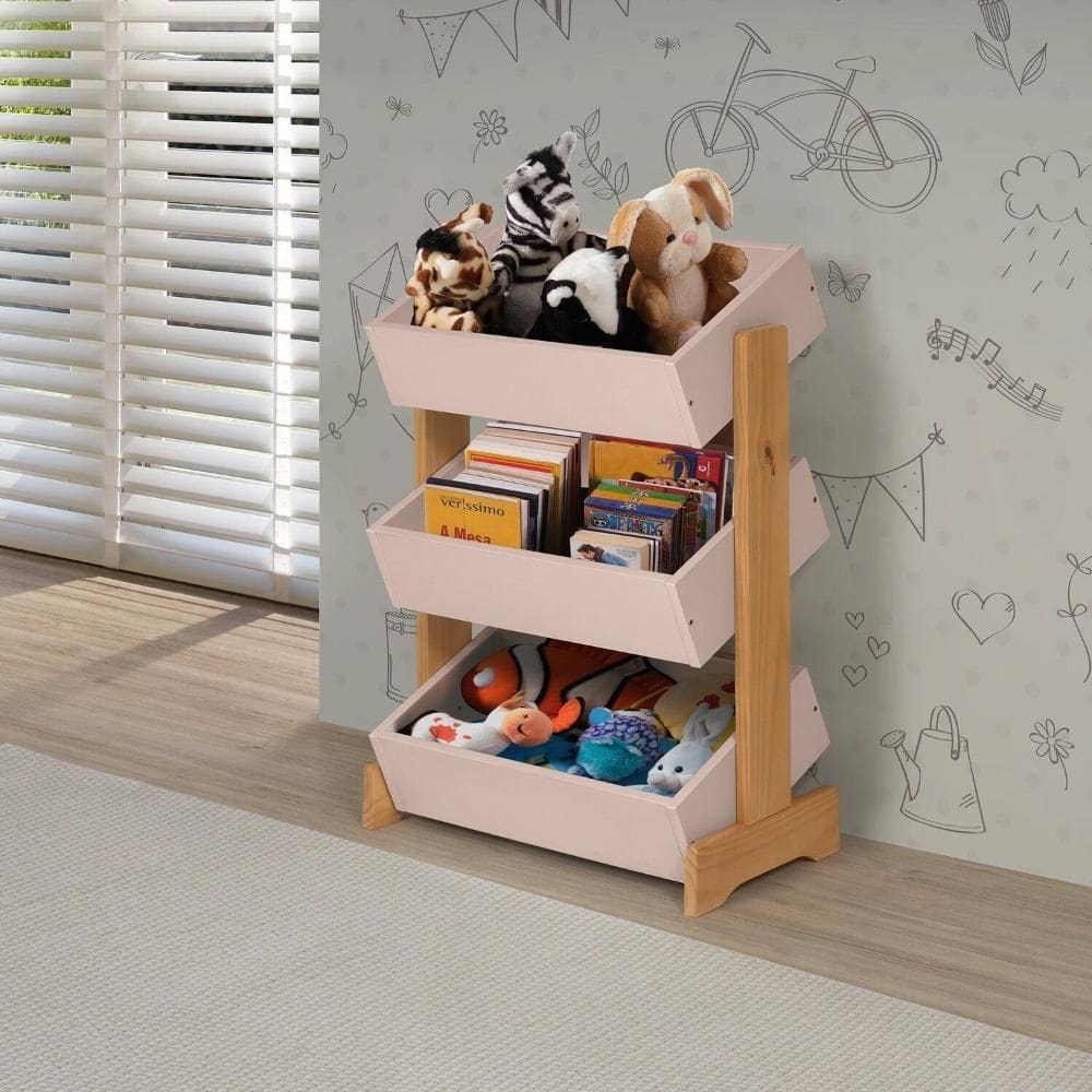 Estante Organizadora 84cm x 54cm Infantil Rosa