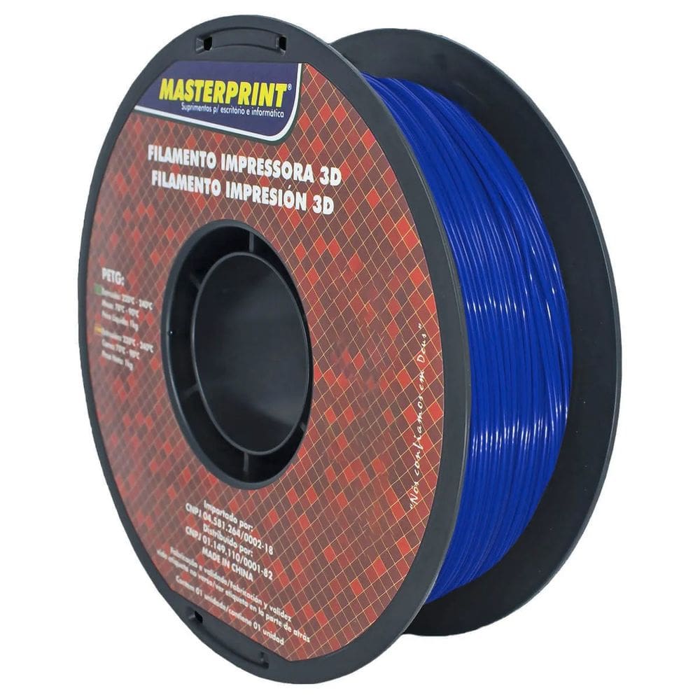 Filamento 3D - PETG Azul - Rolo 1KG (1.75mm)