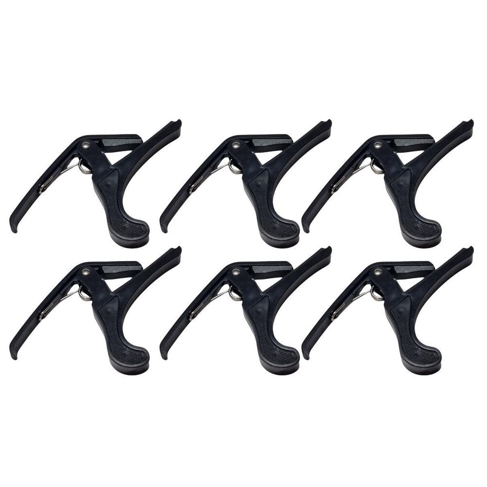 Kit 6 Capotraste Violão Nylon Aço Guitarra Hook Abs Plástico