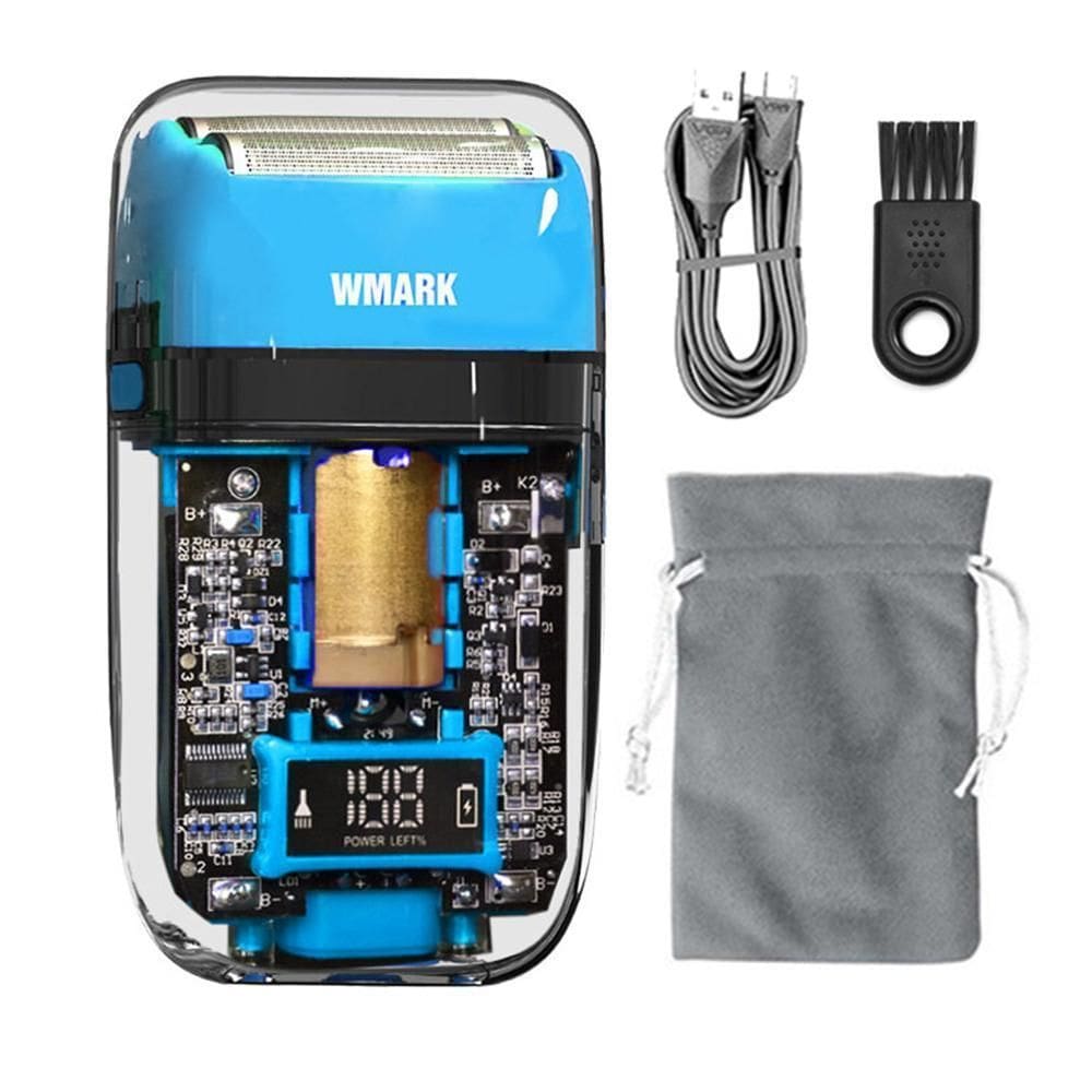 Maquina Shaver Wmark Ng 988 Azul Barbeador Finalização