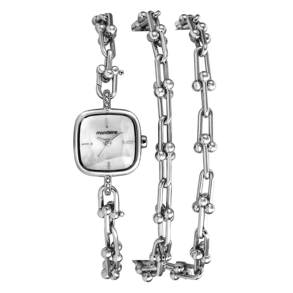 Relogio Mondaine Feminino Ref: 32853L0Mvnm2 Prateado