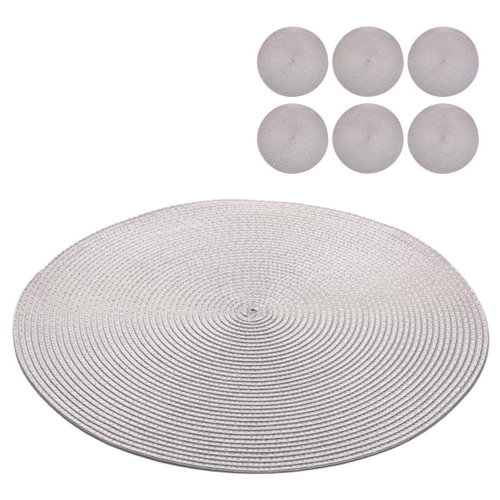 Jogo Americano 6 Lugares Redondo Sousplat Mesa Posta 38Cm