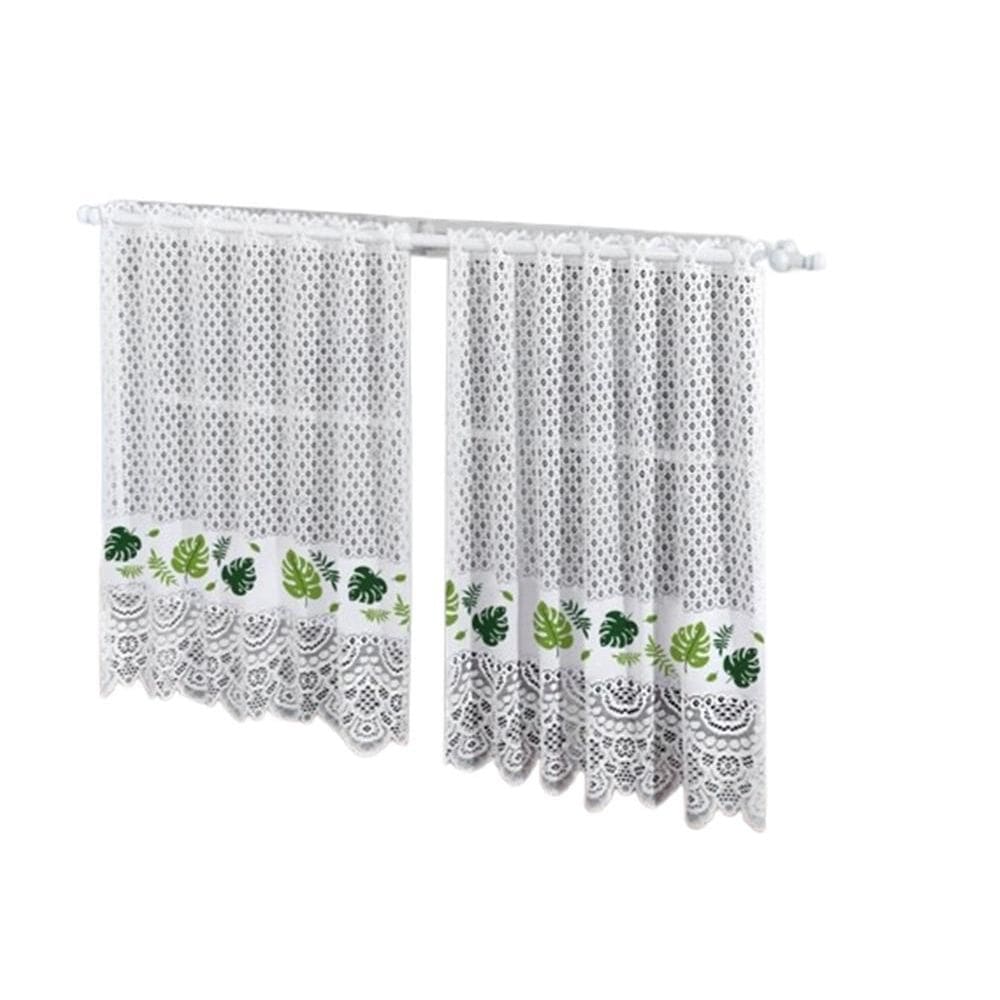 Cortina Pia Vitro Renda Cozinha Costela Adão 1,60X0,80 Alt
