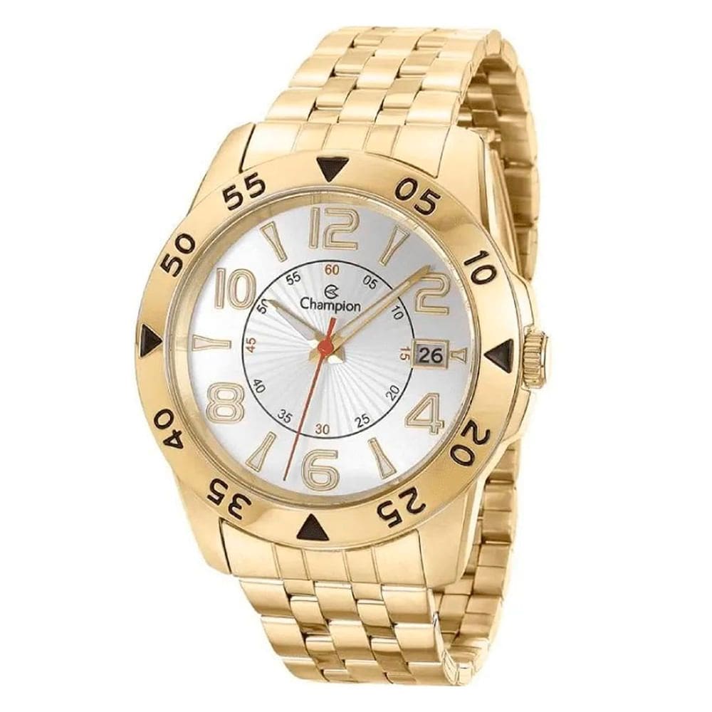 Relógio CHAMPION masculino analógico dourado prata CA31257H