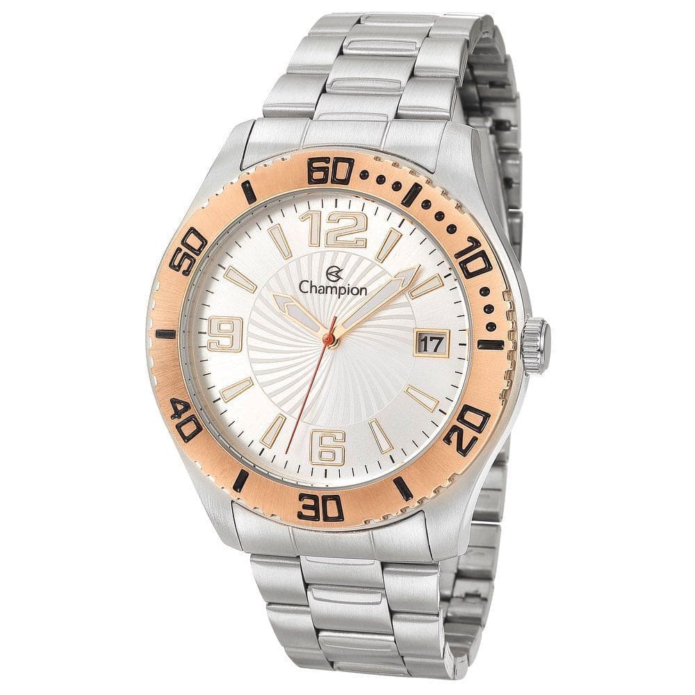 Relógio CHAMPION masculino analógico branco rosê CA31202S