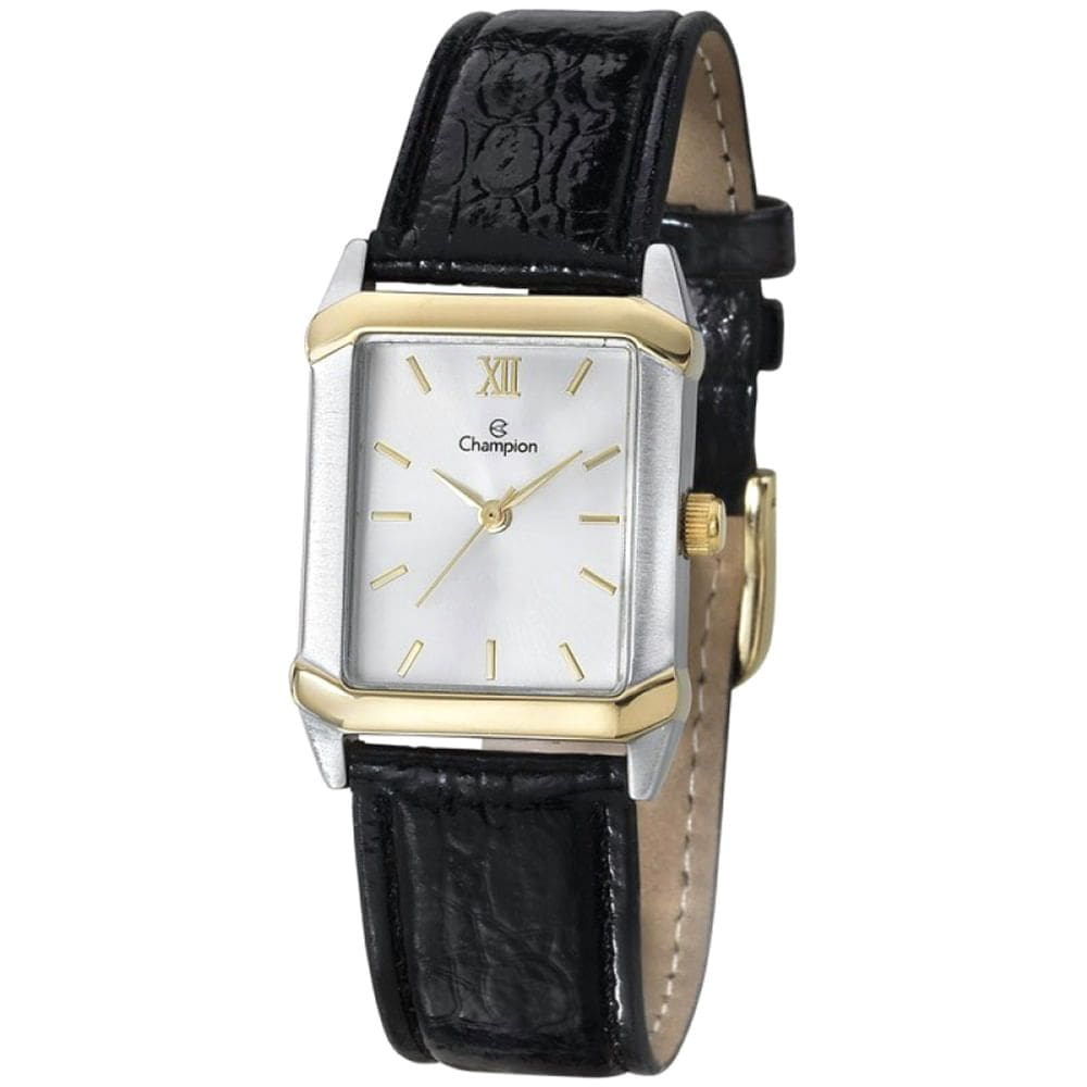 Relógio CHAMPION feminino couro dourado CH22751S