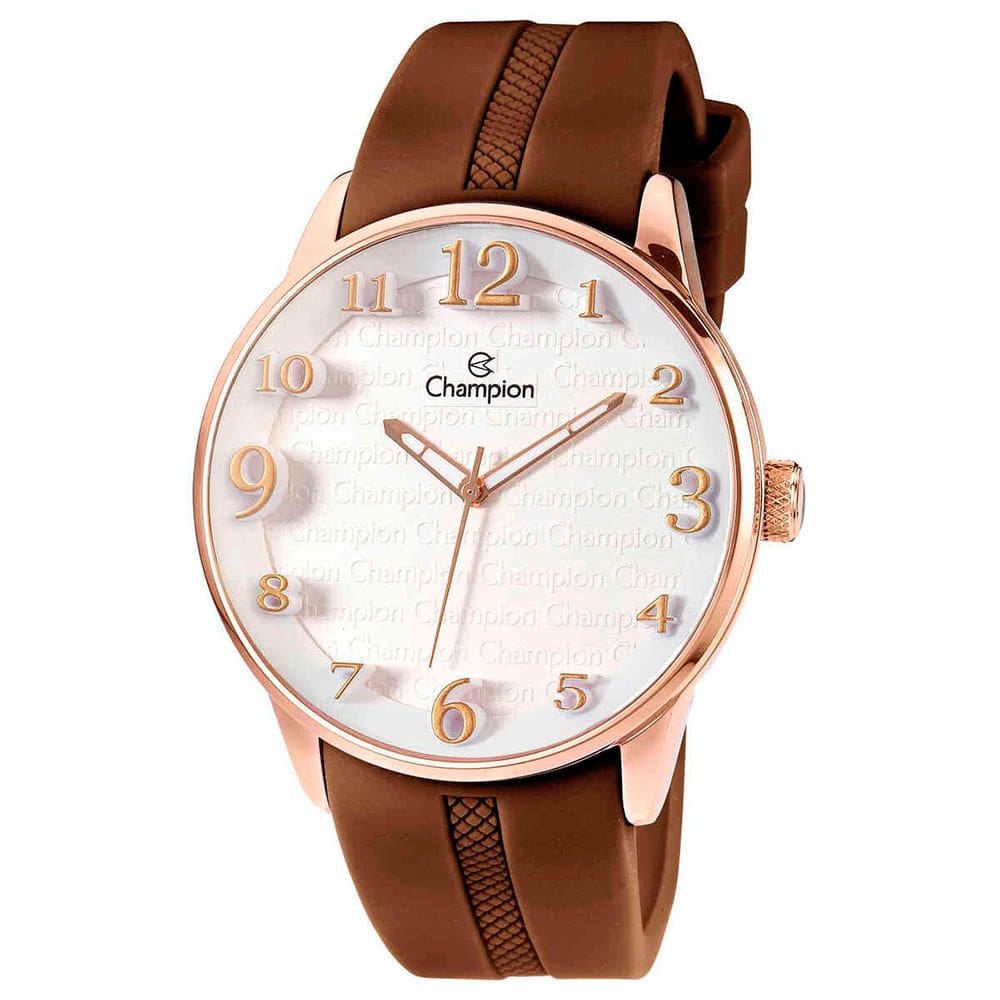 Relógio CHAMPION masculino analógico marrom branco CH30224S