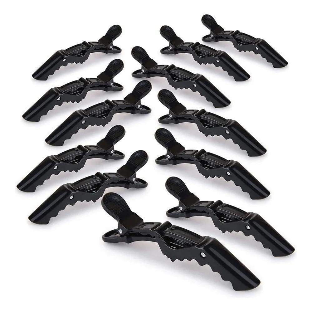 Kit 12 Presilhas Prendedor De Cabelo Bico Jacaré Crocodilo A